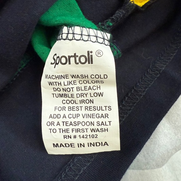 Sport oil Boy’s Green and Blue cotton Rugby Shirt with Classic Fit - Picture 4 of 7